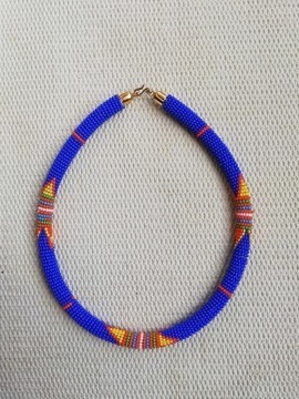 African necklace, Beaded necklace, Boho Necklace, Rope Necklace, Moms gift, Tribal necklace