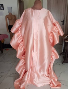Bubu, Bubu Dress Ideas, Ruffle Hem Bubu Gown, Khaftan, Church Dress, Special Occasion Dress, Kaftan