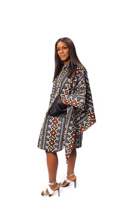 Bogolan Print Ankara Dress/Blouse, Bogolan Print Top, Ankara Dress