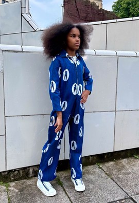Children’s Worker Jumpsuit with Swallows
