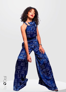 Magnificent wide pant set and matching halter top
