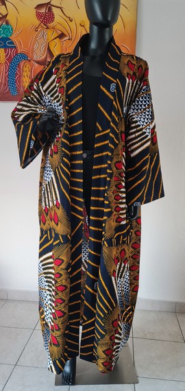 Long ankara kimono