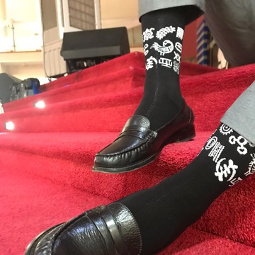 Adinkra Socks Black