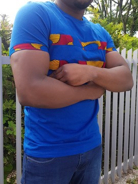 Blue wax t-shirt