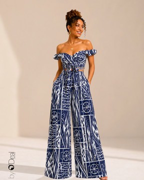 Wide silk pants