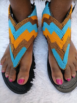 Sandales de gladiateur, sandales en cuir africain, sandales maasai