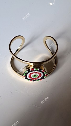 Manchette en laiton massif, bracelet de manchette en laiton africain, bracelet de déclaration