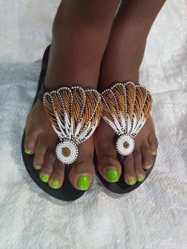 African Women maasai sandals/2021/newstock/leather/flat sandals