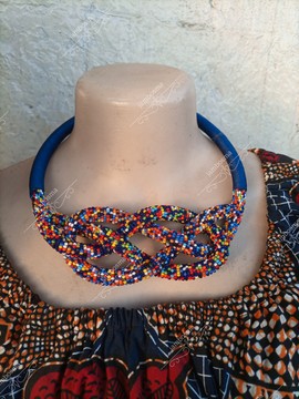 Collier perlé, collier femme, tour de cou Maasai, collier perlé africain, collier moderne