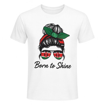 Wholesale “Born to Shine” T-Shirts – Authentic African Pride in Every Stitch
