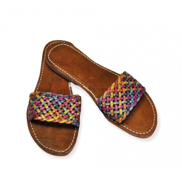 Sandale en cuir véritable haute qualité fait main mode femme