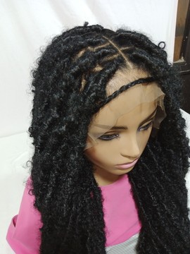 30 inches frontal Distressed locs,soft locs, handwrapped,faux locs,free shipping