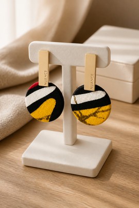 Boucles d'oreilles en wax doré