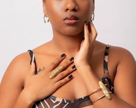 Magnifique bague en bronze « Masque »