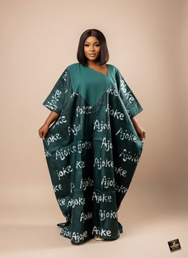 Robe boubou maxi personnalisée avec le prénom Olamide