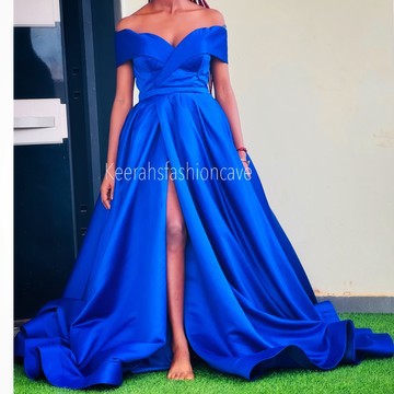 Women fit and flare satin ball dress, prom gown, African women maxi gown, velvet dresses