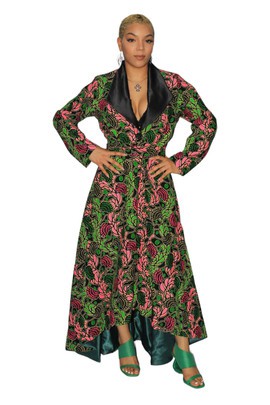 Handcrafted Ankara Print Long Jacket, African Wax Long Coat, Ankara Jacket