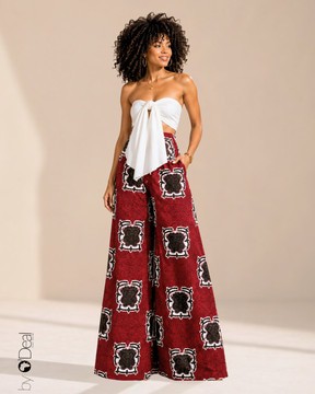 Pantalon taille haute en wax premium