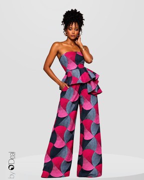 Gorgeous wide-leg pants and bustier top set