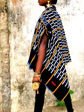 Afro kimono cotton woven baoulé
