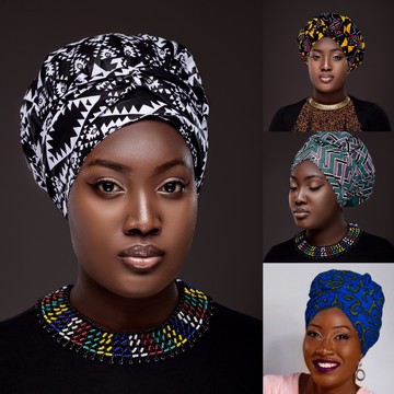Sets of 4 hats, scarves, headwraps