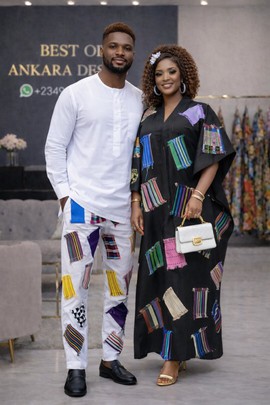 Luxury Patchwork Couple Kaftan &amp; Senator Set – Best Of Ankara Design