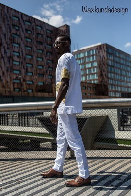 bazin set white / gold