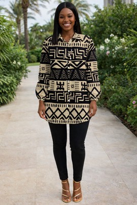 The Safiya Muse Mudcloth Shirt Dress – Art you can wear