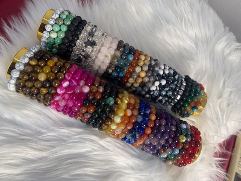 Bracelets made of natural stones