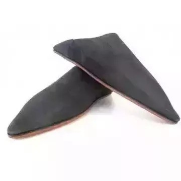 Slippers for man woman in gray leather