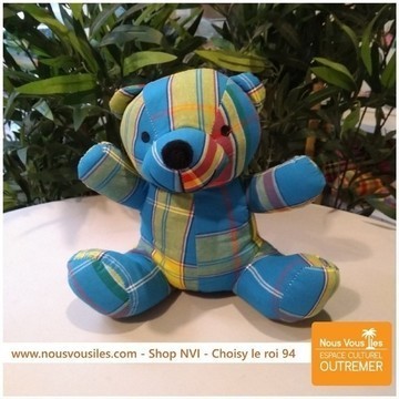 PELUCHE NOUNOURS MADRAS BLUE