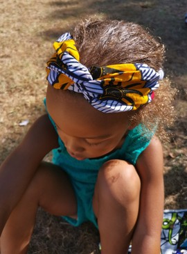 Headband little girl wax wedding flower