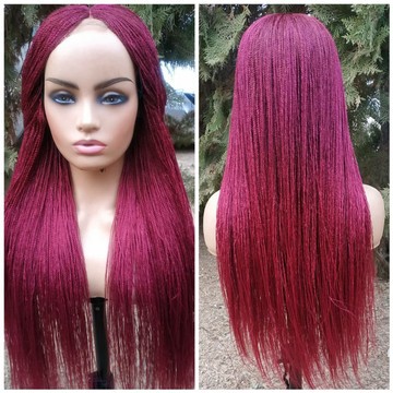 Braids wig,micro braids ,single part lace closure wig