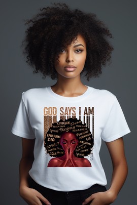 T-shirt "God says I am"