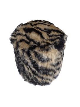 Animal Print Faux Fur Kufi Cap - African Traditional Cap