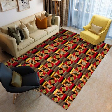 Traditional African Print Carpet Rug (LARGER SIZES AVAILABLE)