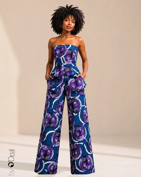 Magnifique Ensemble pantalon large et son top bustier