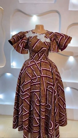 Ankara Maxi Gown | African Print Long Dress | African Ankara Dress | Elegant African Women’s Dress