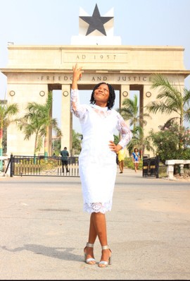Mid length African dress for women