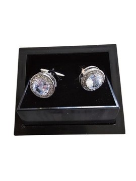 Halo Clear Gemstone Cufflinks