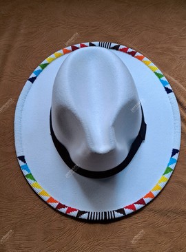 Fedora hats, beaded african hats, women hats