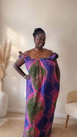 Robe en coton batik