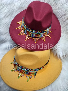 Chapeaux Fedora, chapeau fedora perlé africain