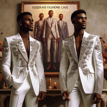 Bespoke men’s wedding suit, suit for men, prom suit jacket and trousers