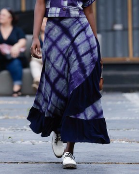 Big Check Party Wrap Skirt