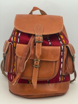 Handmade real natural leather satchel