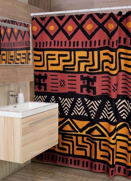 Cultural Unique Bath Mat White and Black Bathroom Rug (LARGER SIZES AVAILABLE)