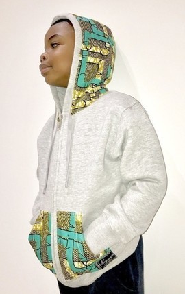 Sweat hooded zip child "Malamu"