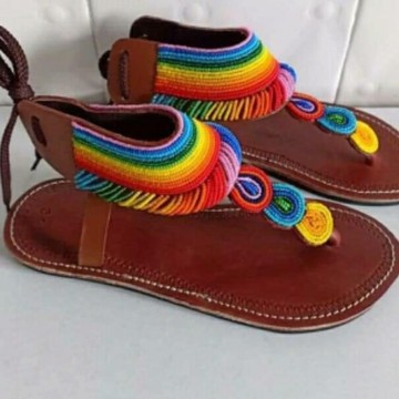 Maasai sandals, summer sandals,beach sandals, beaded sandals, gift for her,african sandals