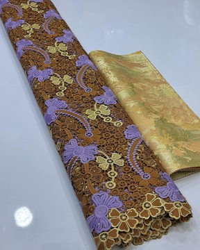 Sequin fabric cord lace (5 yards)